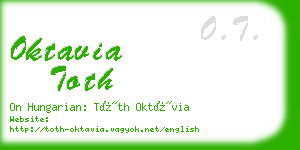 oktavia toth business card